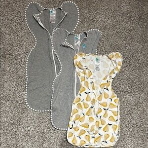 Love to Dream Sleep Sacks - Gray and Yellow Pear